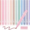 12 Pieces Aesthetic Bible Highlighters and Pens No Bleed with Chisel Tip Pastel Markers Multicolor Kawaii Stationary for Office School Supplies (Elegant Style)
