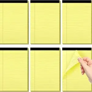 Legal Pads 5" X 8", 6 Pack Yellow