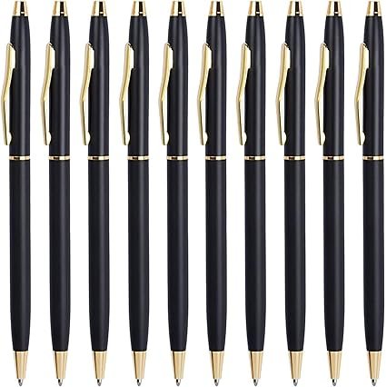 Cambond Black Pens Ballpoint Pens - Black Ink Bulk Pens 1.0 mm Medium Point
