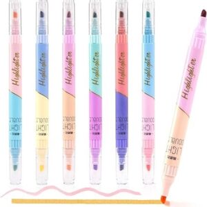 Highlighters- 12 Colors Cute and Aesthetic Highlighter for Journaling Planner Notes- No Bleed Pastel Highlighters Assorted Colors for School and Office Supplies (6 Count)