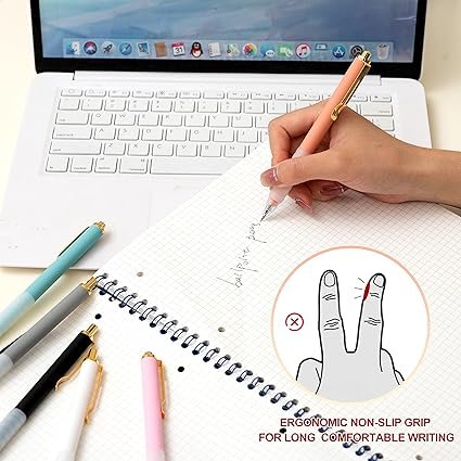 Linbsunne Ballpoint Pens Medium Point 1mm Black Ink Work Pen with Super Soft Grip - Image 6